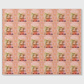 フェアリーテリードアフラワースケッチガールハッピーバースデー ラッピングペーパー (フラット)