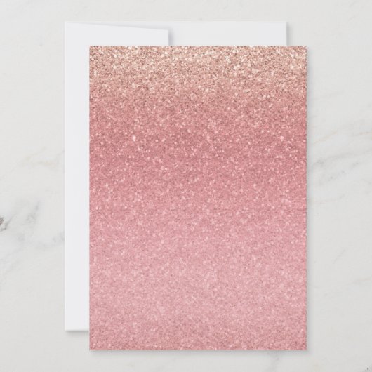 フェアリーテリーピンクグリッタースウィート16パーティの招待状 招待状 (裏面)