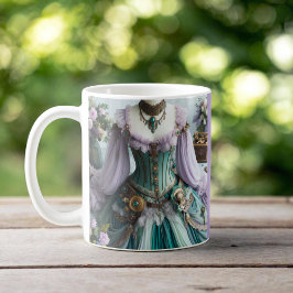 フェアリーテレ春パステルフローラガウン コーヒーマグカップ