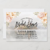 フェアリーテールミスティレイクヴィンテージフローラブライダルシャワー 招待状 (正面)
