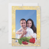 フェアリーテールレッドローズゴールデン社交ダンス結婚ズ セーブザデート (裏面)