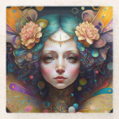 フェアリートリップ（幻覚体験）のようなファンタジーアート ガラスコースター (正面)