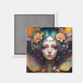 フェアリートリップ(幻覚体験)のようなファンタジーアート マグネット (正面/裏面)