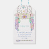 フェアリードリームキャッチャー矢印の羽リボン ギフトタグ (裏面)