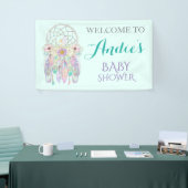 フェアリードリームキャッチャーBOHOフェザーズパステル 横断幕 (トレードショー)