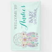 フェアリードリームキャッチャーBOHOフェザーズパステル 横断幕 (縦)