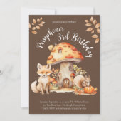 フェアリーハウスウッドランドクリーチャーバースデーパーティー 招待状 (正面)
