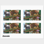 フェアリーハウスガーデンキャット 長方形シール (シート)