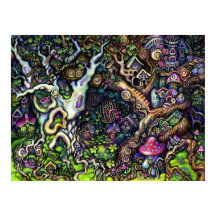 フェアリーハウスズヴィレッジツリーズマリアンヌOアートプリント