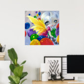 フェアリーバルーンARTプリント誕生日パーティーBIg Eye ポスター (ホームオフィス)