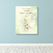 フェアリーパーソナライズされたウェディングデイギフト キャンバスプリント (インサイチュ (ウッドフロア))