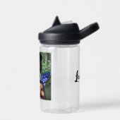 フェアリーパーソナライズされたガールとテディベア ウォーターボトル (左面)