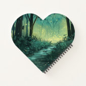 フェアリーパーソナライズされたパーソナライズされたライトフォレスト ノートブック (裏面)