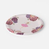 フェアリーピンクフラワー絵を描ズ紙プレート ペーパープレート (アングル)