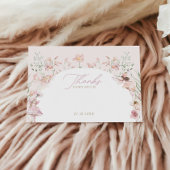 フェアリーピンクフローラガールズ誕生日 サンキューカード