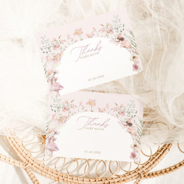 フェアリーピンクフローラガールズ誕生日 サンキューカード