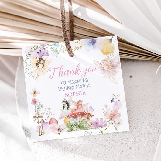 フェアリーファーストお洒落バースデーパーティースクエア フェイバータグ