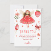 フェアリーファーストストロベリーフェアリー誕生日 サンキューカード (正面)