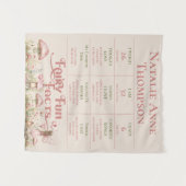 フェアリーファーストテーマガールの最初の誕生日マイルストーン タペストリー (正面(横))