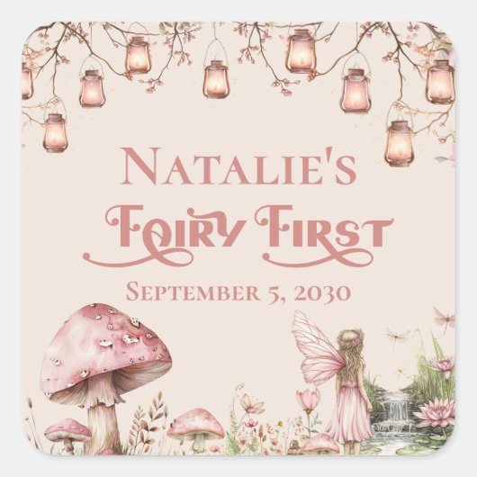 フェアリーファーストテーマガールズファーストパーティー スクエアシール (正面)