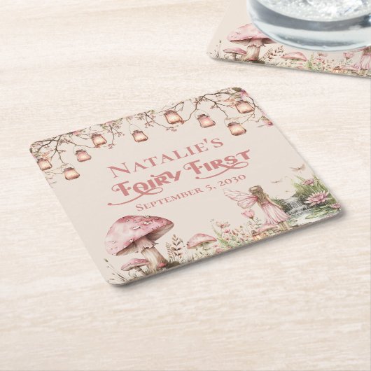 フェアリーファーストテーマガールズファーストパーティー スクエアペーパーコースター (アングル)