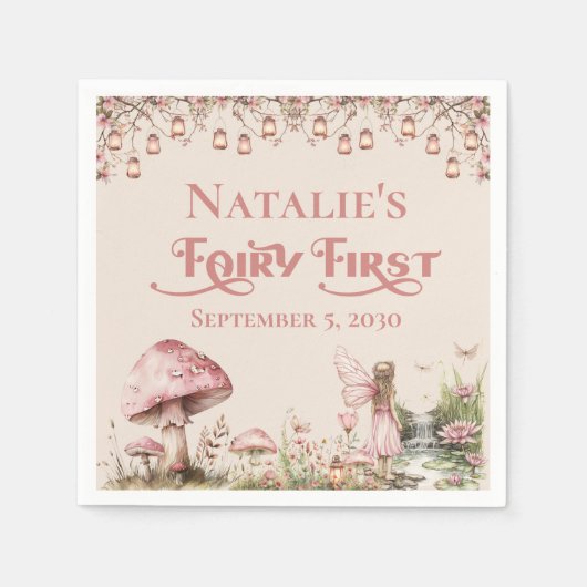 フェアリーファーストテーマガールズファーストパーティー スタンダードカクテルナプキン (正面)