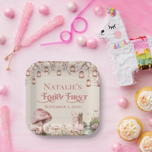 フェアリーファーストテーマガールズファーストパーティー ペーパープレート (パーティー)