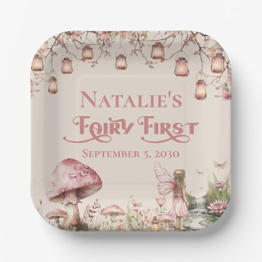 フェアリーファーストテーマガールズファーストパーティー ペーパープレート (正面)