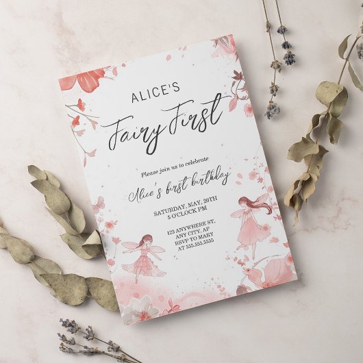 フェアリーファーストテーマガールズファーストパーティー 招待状