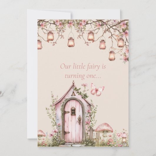 フェアリーファーストテーマガールズファーストパーティー 招待状 (裏面)