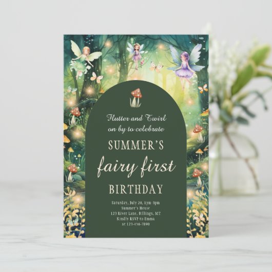 フェアリーファーストフラッターとトゥウィールガールの誕生日 招待状 (スタンド正面)