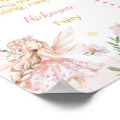 フェアリーファーストフローラガーデン誕生日マイルストーンサイン ポスター (角)