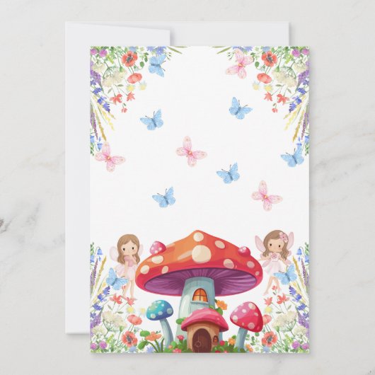 フェアリーファーストフローラガール1st誕生日パーティー 招待状 (裏面)