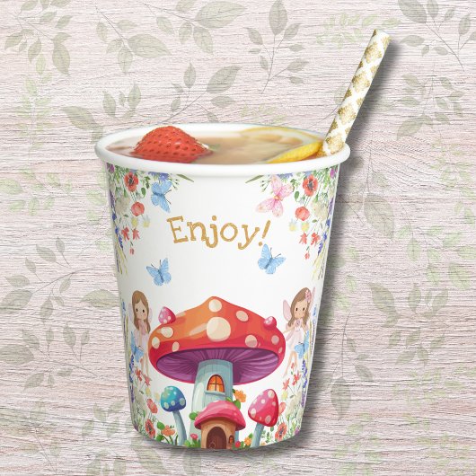 フェアリーファーストフローラガール1st誕生日パーティー 紙コップ