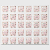 フェアリーファーストマッシュルームハウスピンク誕生日 ラッピングペーパー (フラット)