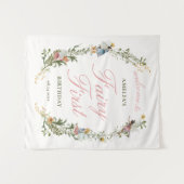 フェアリーファーストヴィンテージフローラ誕生日歓迎 タペストリー (正面(横))