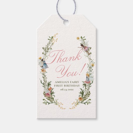 フェアリーファーストヴィンテージフローラ誕生日 ギフトタグ (正面)