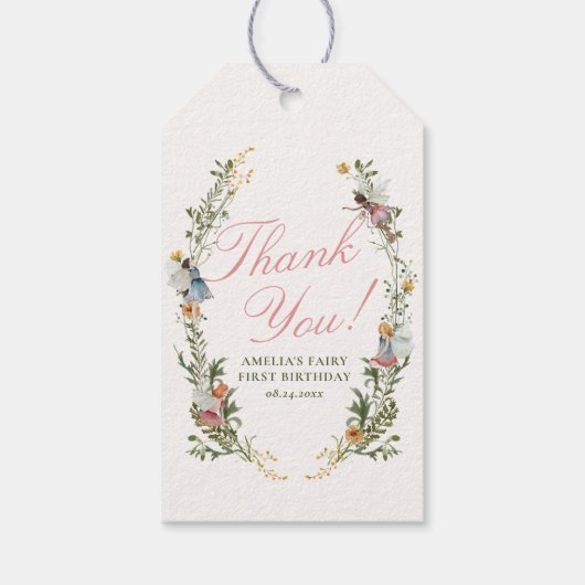 フェアリーファーストヴィンテージフローラ誕生日 ギフトタグ (裏面)