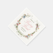 フェアリーファーストヴィンテージフローラ誕生日 スタンダードカクテルナプキン (角)