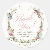 フェアリーファーストヴィンテージフローラ誕生日 ラウンドシール (正面)