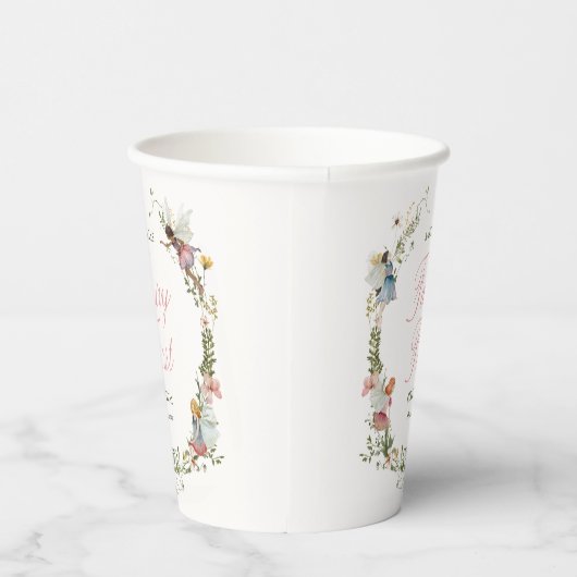 フェアリーファーストヴィンテージフローラ誕生日 紙コップ (右)