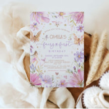 フェアリーファースト誕生日ガール招待状