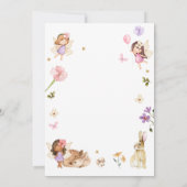 フェアリーファースト誕生日ガール1stフェアリーフォレストマジカル 招待状 (裏面)