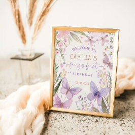 フェアリーファースト誕生日ガール1st誕生日パーティー ポスター