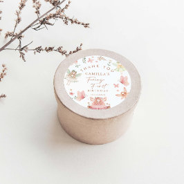 フェアリーファースト誕生日ガール ラウンドシール