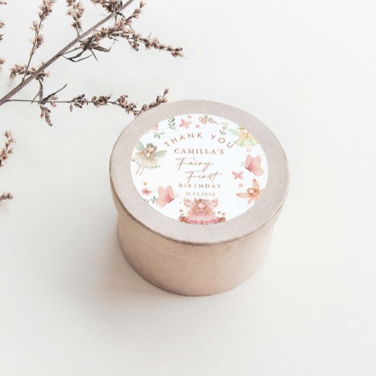 フェアリーファースト誕生日ガール ラウンドシール