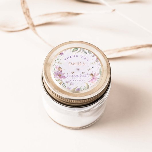 フェアリーファースト誕生日ガール ラウンドシール