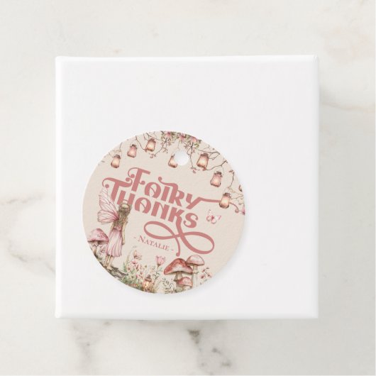 フェアリーファースト誕生日パーティーテーマカスタムサンキューユー フェイバータグ (インサイチュ)