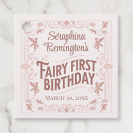 フェアリーファースト誕生日ピンクスウィートガールズデイパーティー フェイバータグ