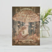 フェアリーファースト誕生日フォレストお洒落キノコ 招待状 (スタンド正面)